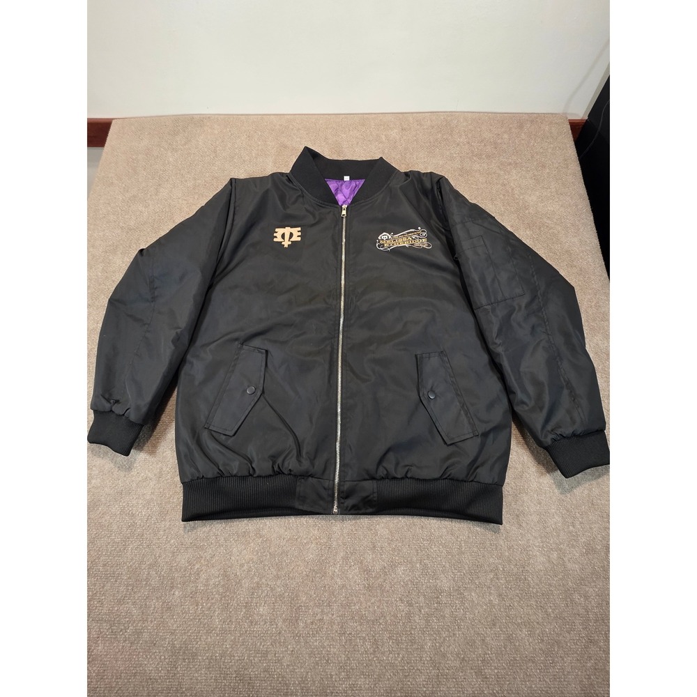 Melissa Etheridge Concert Tour Bomber Jacket Black Purple Lined Choose Love XL